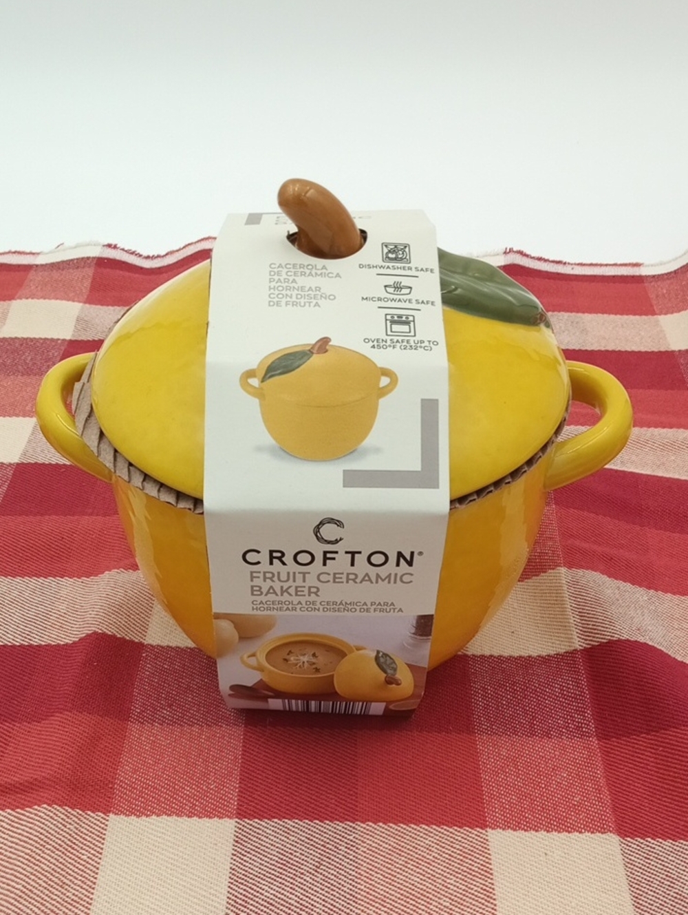 Lemon Fruit Ceramic Baker NWT